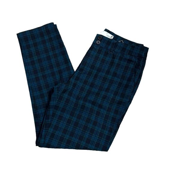 H&M Green & Black  Ankle Length  Plaid Dress Pants(Size 6) - Picture 2 of 7
